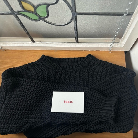 Babaà no 18 black cotton knit jumper, brand new! - Picture 1 of 8